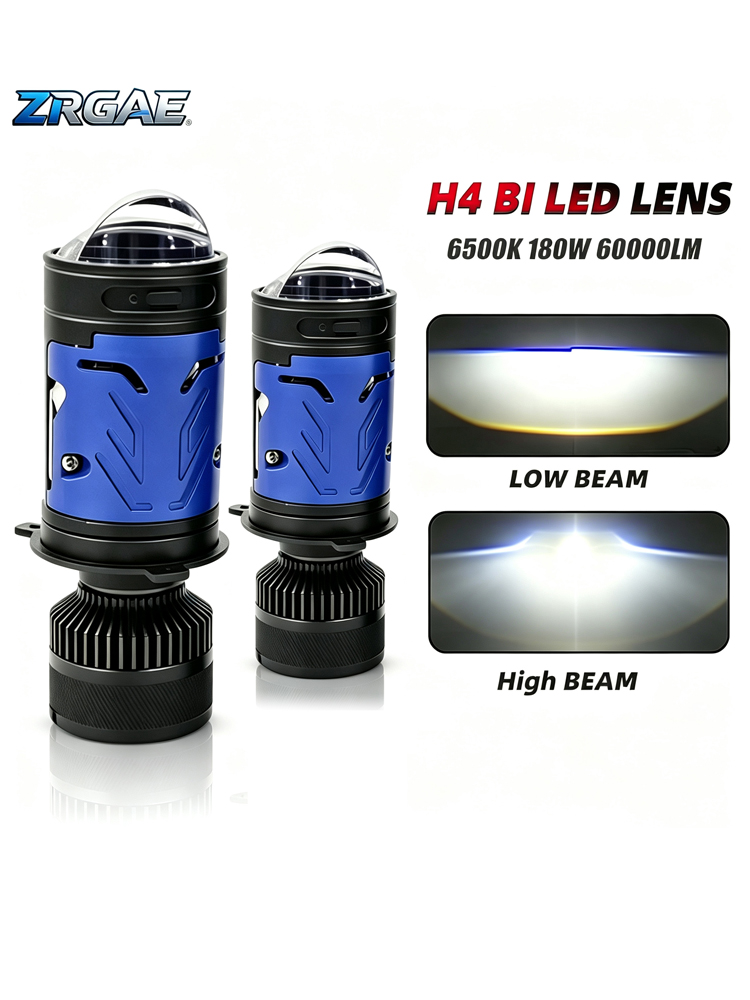 Universal Motorcycle Led Headlight Projector - 2Pcs H4 Bi Mini LED Proyektor
