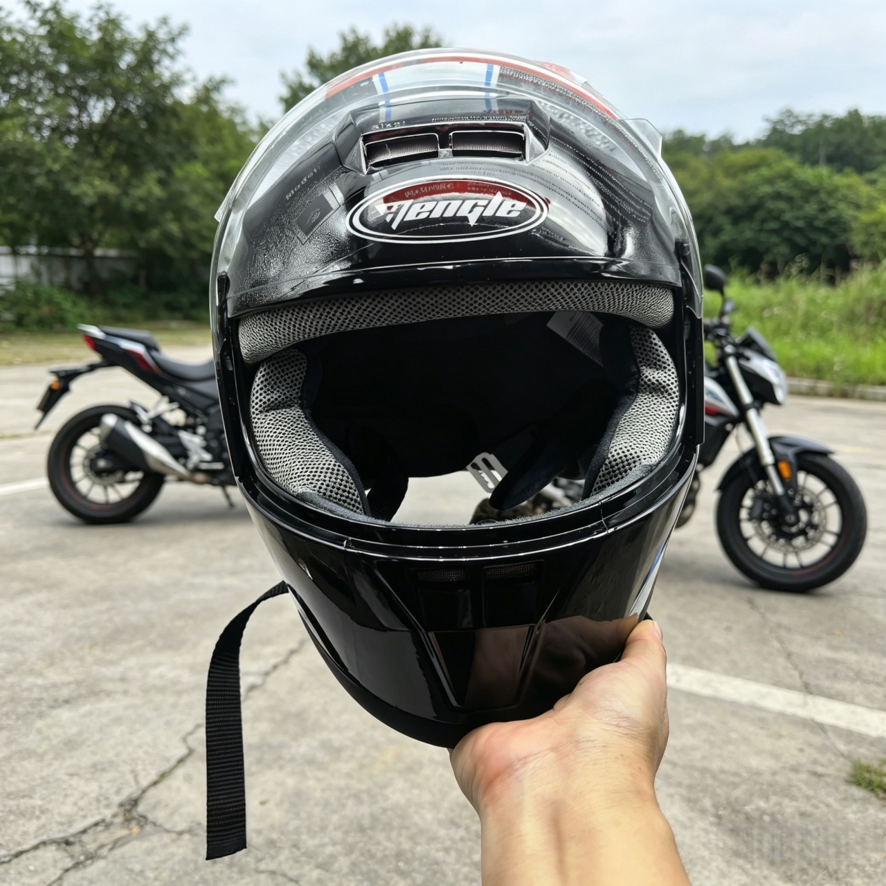 Dual Visor Motorcycle Racing Helmet - Helm Motor Full Face Dual Visor