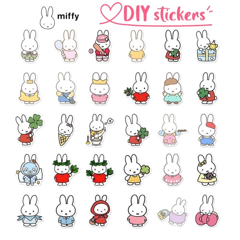 Atv Parts - Stiker Miffy Warna Cerah Kreatif Sederhana