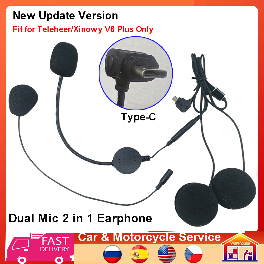 Full Face Motorcycle Helmet With Bluetooth - Speaker Earphone Tipe C 2 in