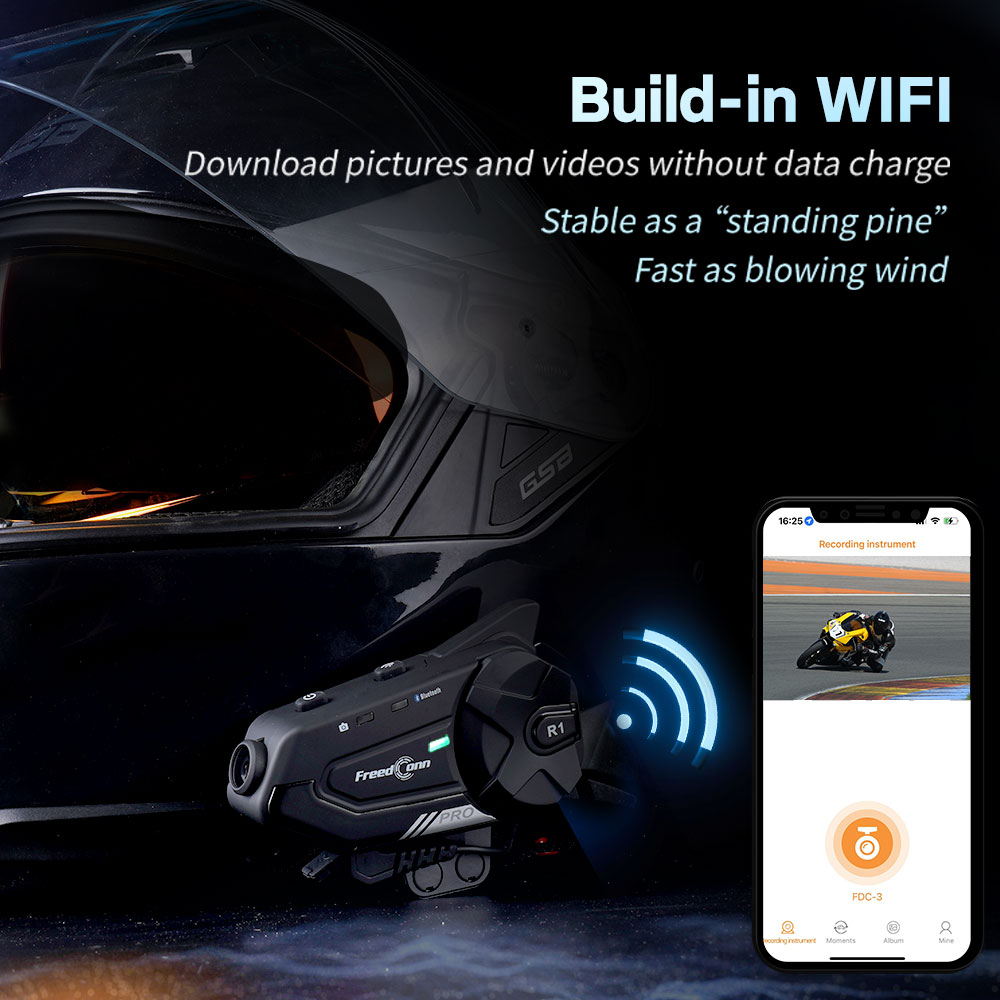 Headset Bluetooth Freedconn un - Universal Motorcycle Helmet Intercom Headset ulasan dan harga