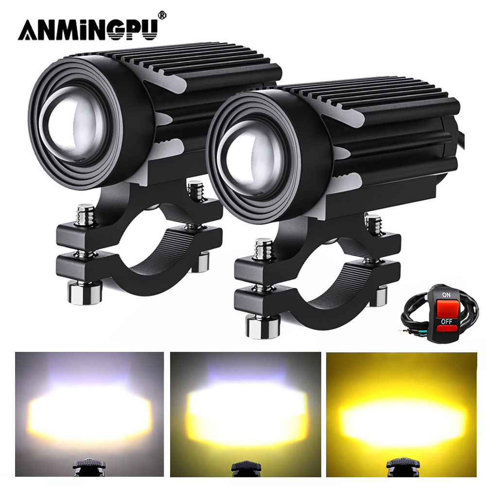 Lampu LED Aksesori motor, lamp - Universal Motorcycle Led Headlight Projector ulasan dan harga
