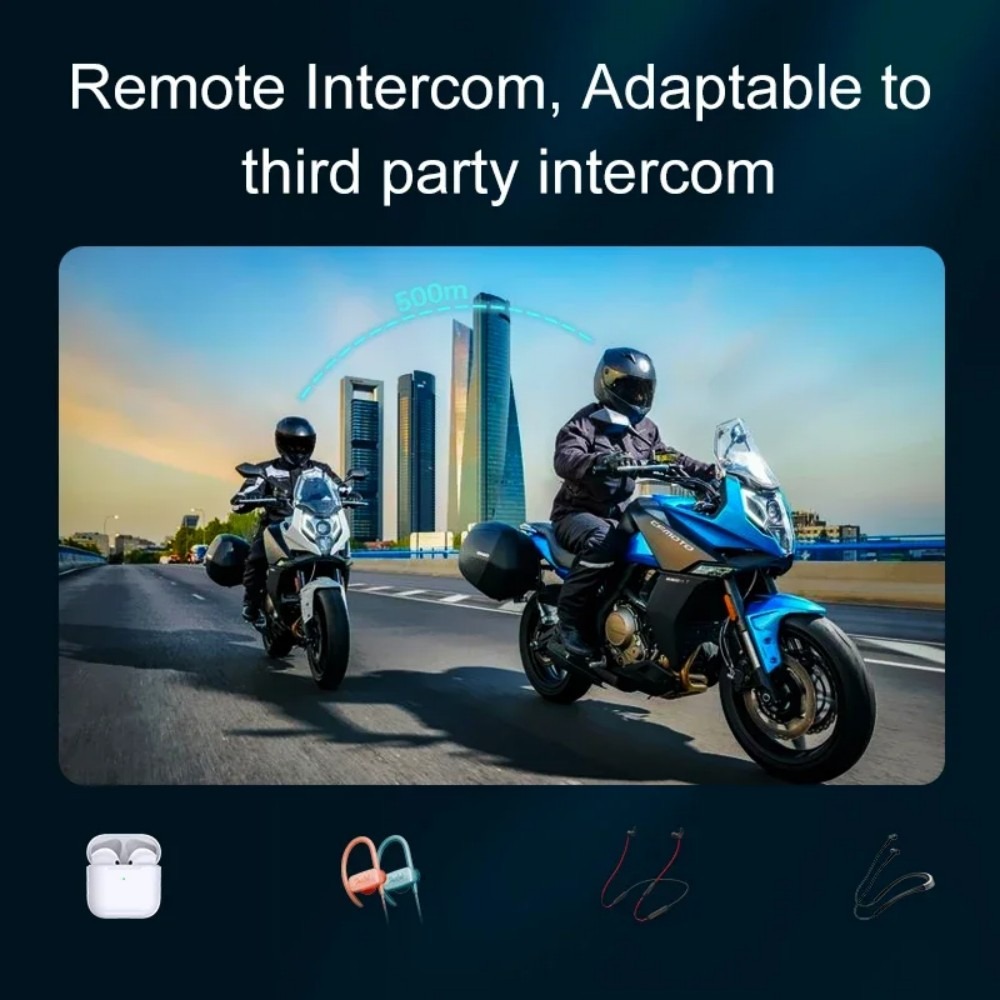 1 atau 2 buah Headset Interkom - Full Face Motorcycle Helmet With Bluetooth ulasan dan harga