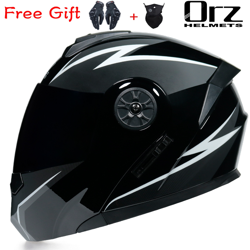 Helm Motor Modular Flip ORZ-16 - Dual Visor Motorcycle Racing Helmet ulasan dan harga
