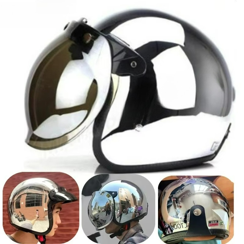 Helm Motor Retro dengan Lapisa - Vintage Open Face Retro Helmet ulasan dan harga